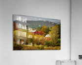 Historic red barn and farm nestled in fall colors in West Virgin Acrylic Print
