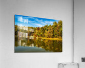 Fall leaves surround reservoir in Coopers Rock State Forest in W Acrylic Print