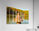 Detail of rusty metal pipe with fall leaves in Coopers Rock in W Impression acrylique