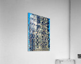 Complex reflections of a modern skyscraper in St Louis  Acrylic Print