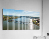 Historic rail bridge between Dubuque Iowa and East Dubuque Acrylic Print