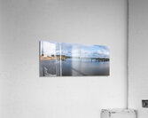 Modern suspension bridge from Burlington Iowa to Illinois Acrylic Print