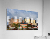 Cityscape of Burlington in Iowa from the Mississippi river Acrylic Print