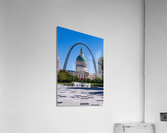 Dome of Old Courthouse in St Louis Missouri with statue in fount Acrylic Print