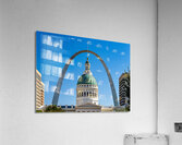 Dome of Old Courthouse in St Louis Missouri against Gateway arch Acrylic Print