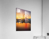 Impressionistic view of Ferris wheel at National Harbor at sunse Acrylic Print