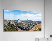 City skyline of Memphis in Tennessee with low water Acrylic Print