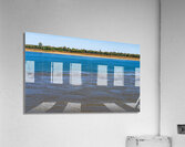 Blue clear water from Ohio river meets brown muddy Mississippi Impression acrylique