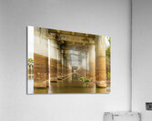 Supporting pillars of I-10 bridge above Atchafalaya basin in Lou Acrylic Print