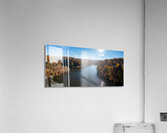Panoramic fall trees around the water at Cheat Lake Park Morgan Acrylic Print
