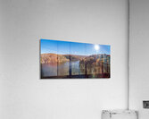 Panoramic fall trees around the water at Cheat Lake Park Morgan Acrylic Print