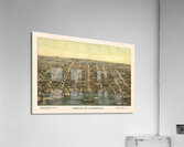 Restored birds eye view of street plan of Alexandria VA 1863 Acrylic Print