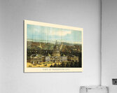 Low-angle birds-eye view of central Washington DC from 1871 Acrylic Print