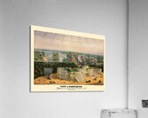 Low-angle birds-eye view of central Washington DC from 1852 Acrylic Print