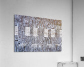 Rocky snow covered hillside at Coopers Rock at sunset Acrylic Print