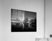 Monochrome Gateway Arch of St Louis Missouri reflecting in the l Acrylic Print