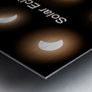 Composite of the stages of 2024 solar eclipse Metal print