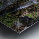 Small waterfall by Valley Falls on a bright spring morning Metal print