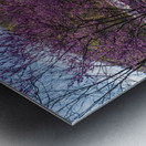 Bench view of Valley Falls on a bright spring morning Metal print