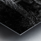 Monochrome Black and White Waterfall on Deckers Creek Impression metal