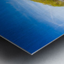 Reflection of spring leaves in Cheat Lake Park near Morgantown Metal print