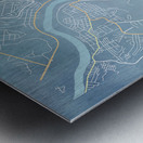 Blueprint of Morgantown WV city streets Metal print