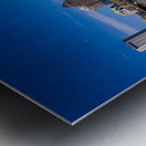 Columbus Ohio waterfront skyline after flood on river scioto Metal print