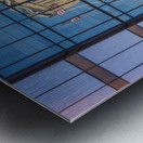 Reflection of McKinley statue and State Capitol building in Colu Metal print