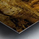 Geologic formations of stalactites and stalagmites in Texas cave Metal print