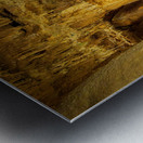 Geologic formations of stalactites and stalagmites in Texas cave Metal print