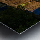 Christmas tree lights spectacular by courthouse in Johnson City Metal print