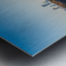 Colorado river and Pennybacker bridge from overlook in Austin Te Metal print