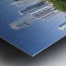 View along Colorado river of Austin Texas skyline Impression metal