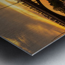 Bat watchers crowd on Congress Avenue bridge waiting for bats Impression metal