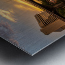 Waiting for Bats - Crowd on Congress Avenue bridge Austin Metal print