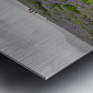 Path from the bird watching cliffs at Skalanes Nature Center Metal print