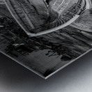 Monochrome abandoned rowing boat in Peggys Cove Metal print