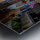 Front street of Leavenworh WA with Alpine German restaurants and Metal print