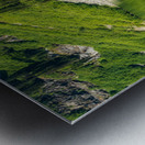 Mirror image reflection of Rainy Lake in North Cascades National Metal print