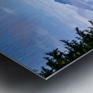 Whitehorse Mountain seen through rolling clouds and mist from Ro Metal print