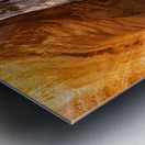 Narrow gorge of the Siq entering Petra Metal print