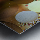 Oil and water reflecting dramatic colors Metal print