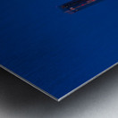 Harvest moon in the Austin skyline at sunset in Texas Impression metal