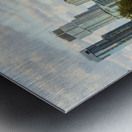 View of the Austin skyline at sunset over Barton Springs swimmin Impression metal