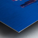 Harvest moon over the Austin skyline from Zilker Park Metal print