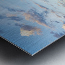 View of the Austin skyline at sunset over Barton Springs swimmin Impression metal