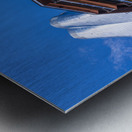 Reflective surface of the Vessel with a skyscraper behind with c Impression metal