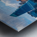Close Up of Austin Skyline with the Sail Building and River Brid Metal print