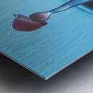 Water droplet collision - soldier Metal print