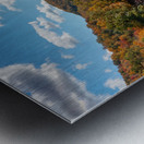 Panorama of the Cheat river entering the lake Metal print